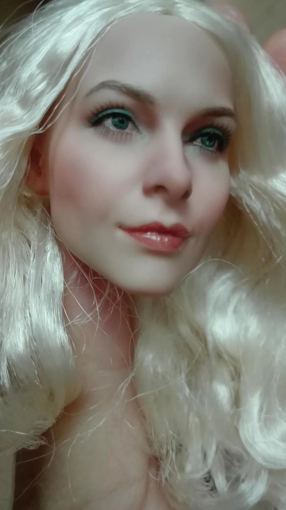 DIY 1/6 голова Sculptwhite кудри фигурка CG CY Женская KM-18-44 голова окрашенная sculpt