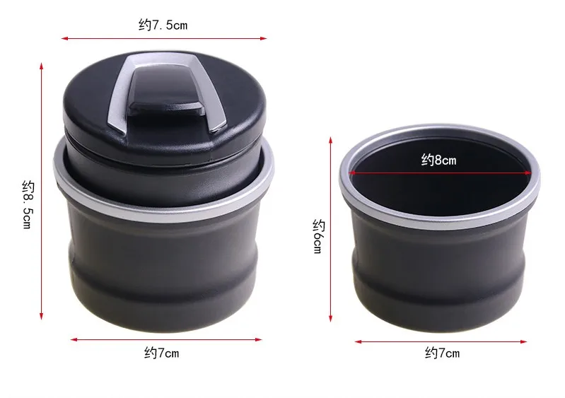 Лидер продаж 2017 светодиодный портативный автомобильный держатель пепельницы