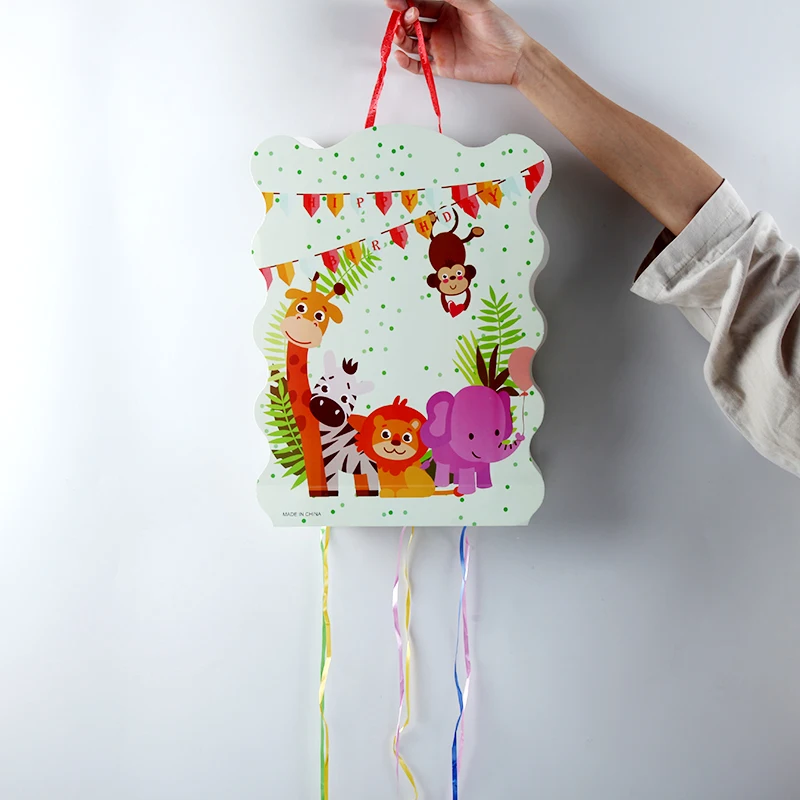 1 шт. 40*29 см Сафари парк бумажная Складная пиньята для детей Для мальчиков и