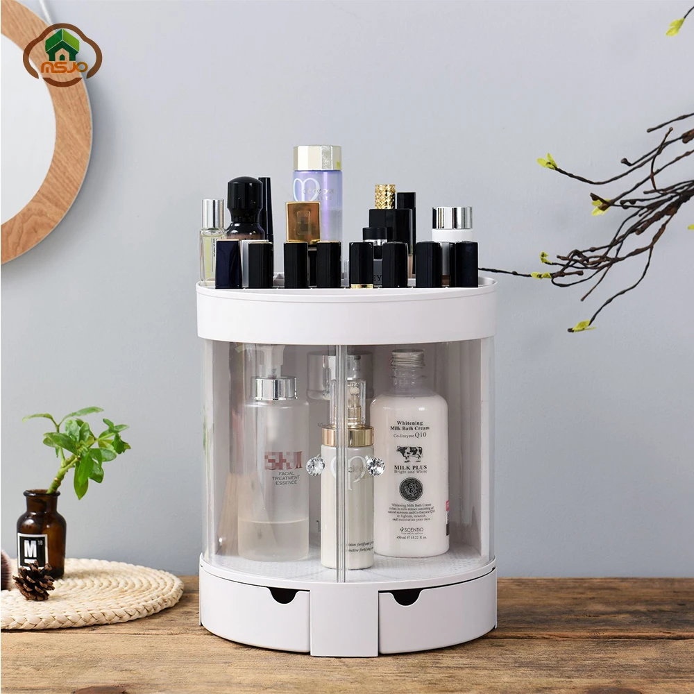 MSJO органайзер для косметики коробка хранения круглая пластиковая ювелирных