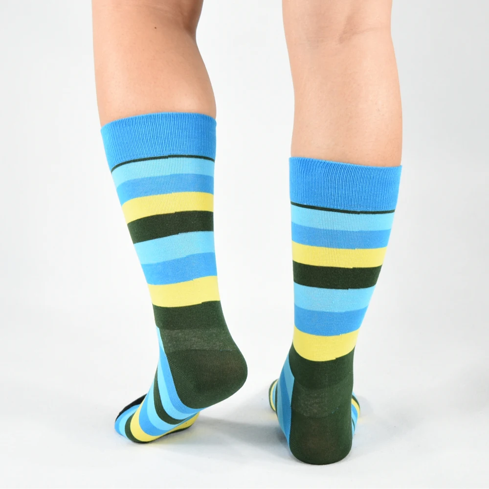 Calcetines Hombre 2019 5 пара/лот роскошные мужские носки в горошек полоску с крутым узором