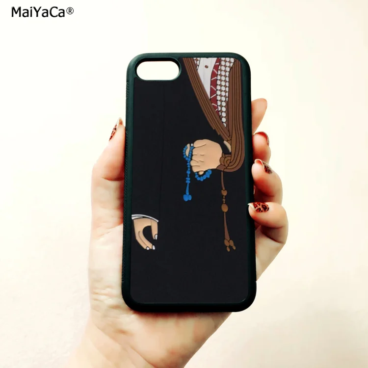 Мусульманское исламское девушка Глаза Мягкий край жесткий чехол для телефона