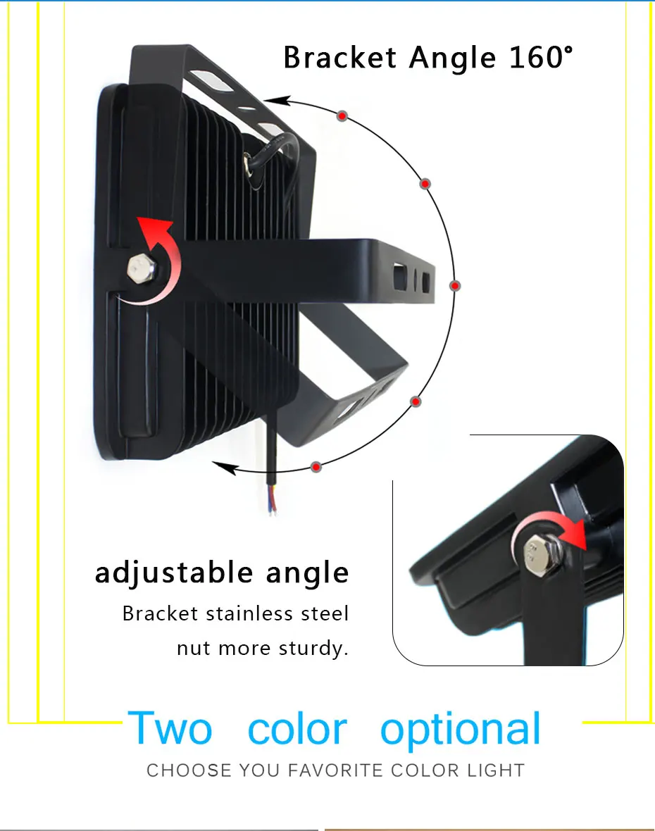 Проектор led exterieur IP66 10 30 50 100 150W Светодиодный прожектор светильник 50w led отражатель AC180-265V SMD 5730 чип-диод лампочка светодиодное освещение 50w 220v