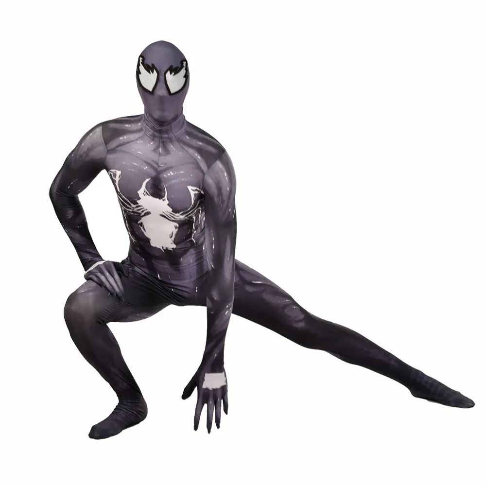 Костюм Человека паука Venom Symbiote для костюмированной вечеринки Хэллоуин спандекс