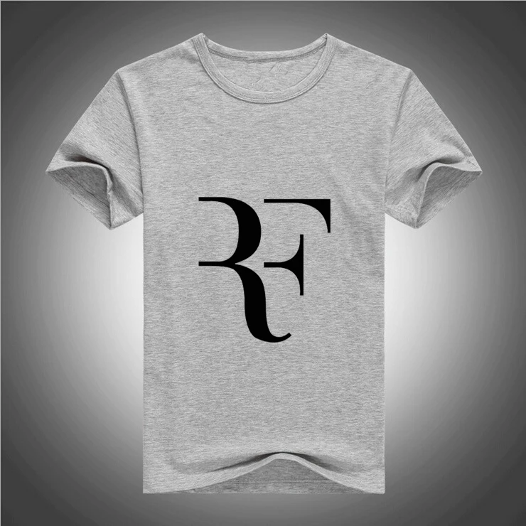 Мужские футболки мода 2017 Роджер Федерер РФ печати с коротким Рукавом Футболки