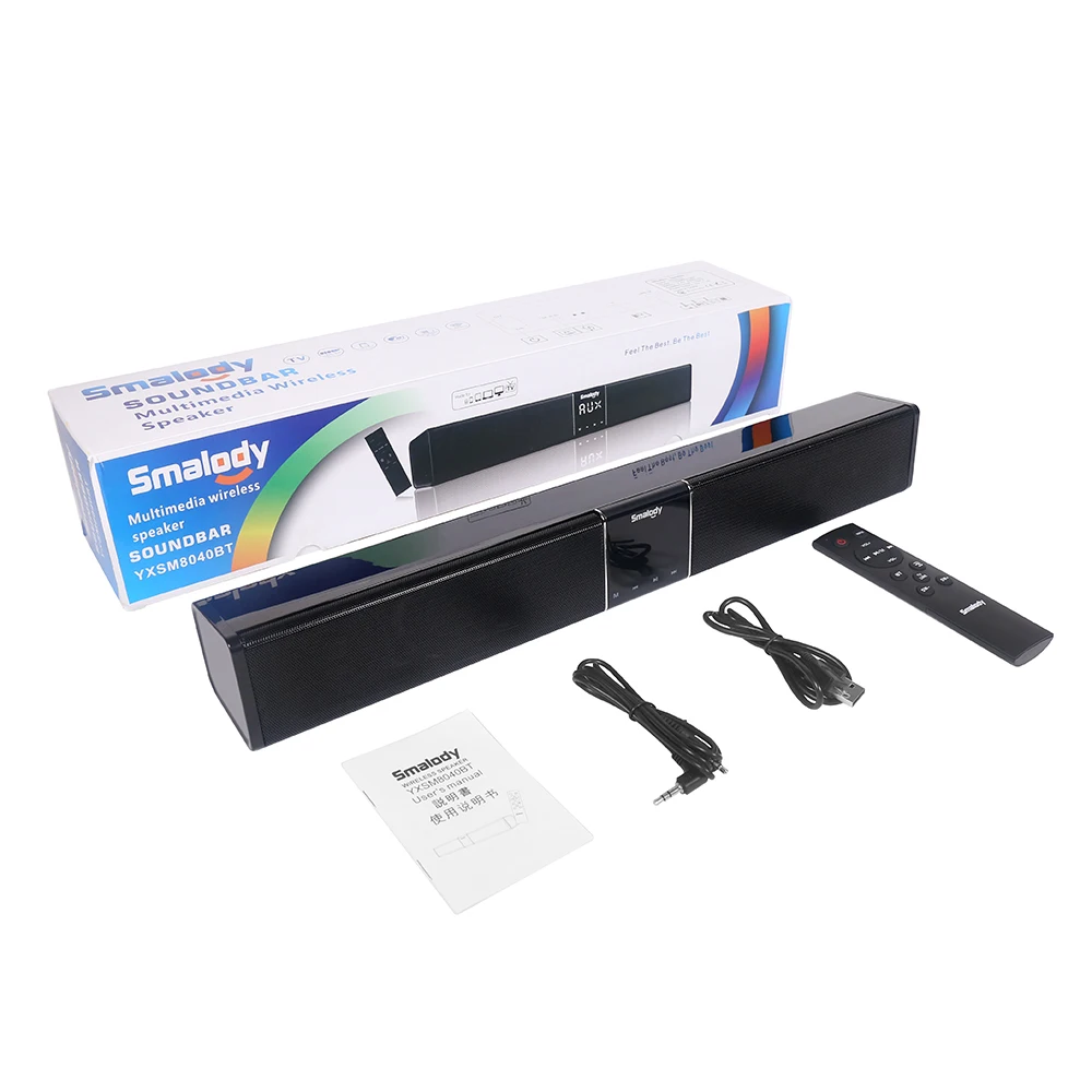 CUJMH Portable Bluetooth Bass Wireless Speaker Soundbar 4400Mah 20W Subwoofer With Remote Control LCD Display Home Theater TV |