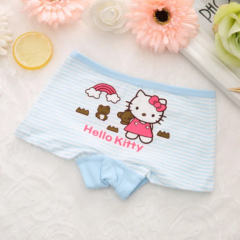 4 штуки в партии детские трусики рисунок Hello Kitty под брюки семейные трусы их хлопка