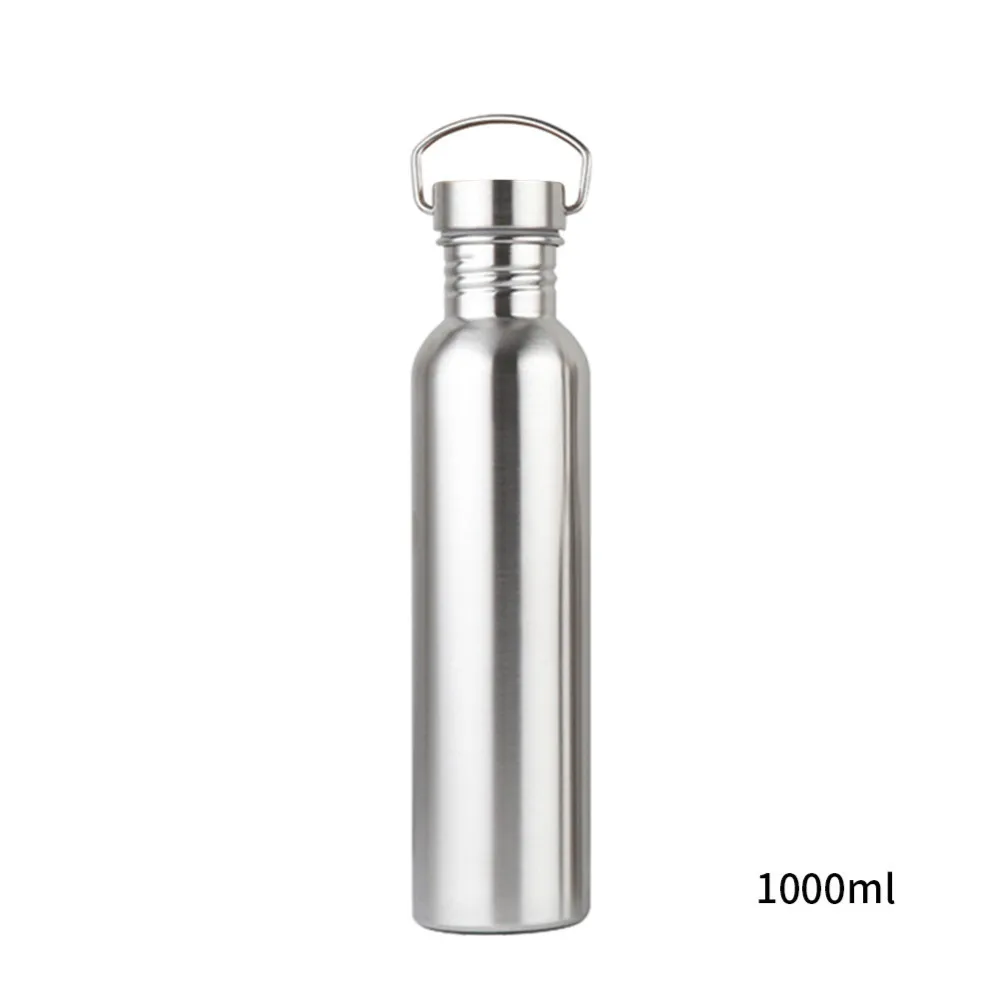 1000ml Нержавеющая сталь бутылка для воды 350/550/750/1000 мл большой Ёмкость герметичная бутылка для воды с крышкой для кемпинга на открытом воздухе велосипедного спорта - Цвет: 1000ml
