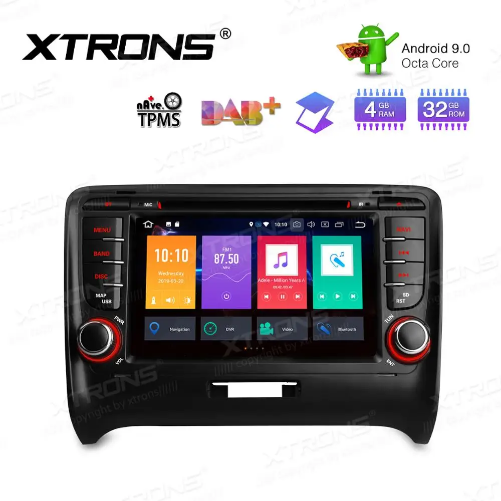 XTRONS 2 Din 7 &quotAndroid 9 0 Octa Core gps навигации автомобильное радио DVD плеер для Audi TT MK2 8J 2006 2007