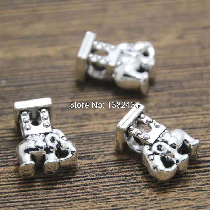 

6pcs Elephant Beads 14mm x 19mmTibetan Silver 2 Sided Animal Beads Findings Spacer Pendant DIY Bracelet Earrings Making