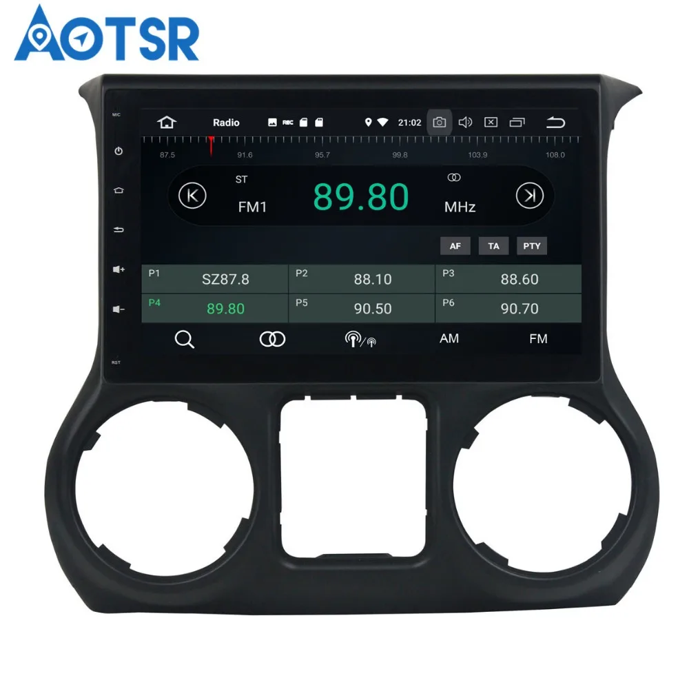 Aotsr Android 8 0 7 1 GPS навигация автомобильный DVD плеер для Jeep Wrangler 2011 2016 мультимедиа