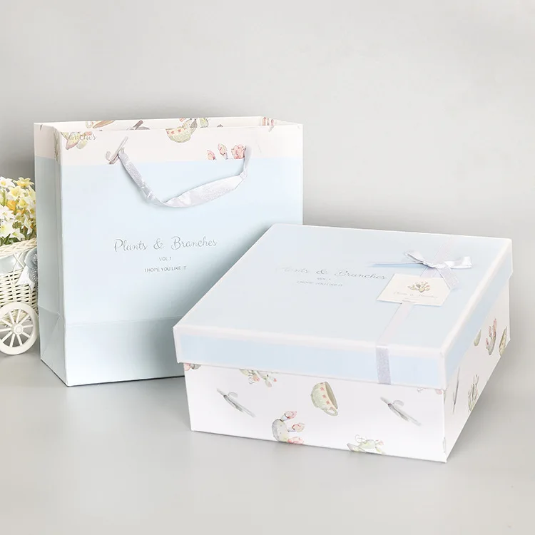 

Square Gift Box Bow Birthday Gift Box Box