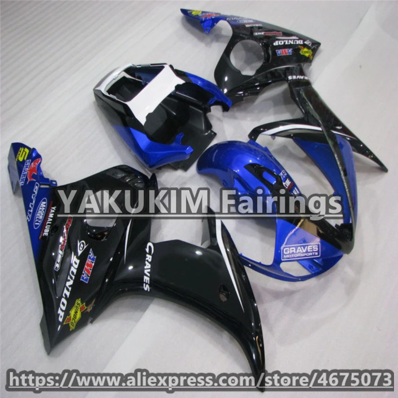 Впрыска ABS Обтекатели для YAMAHA R6 2003 2004 2005 мотоцикл обтекатель для YAMAHA YZF R6 2003 2004 2005 YZFR6 кузов под заказ хомут