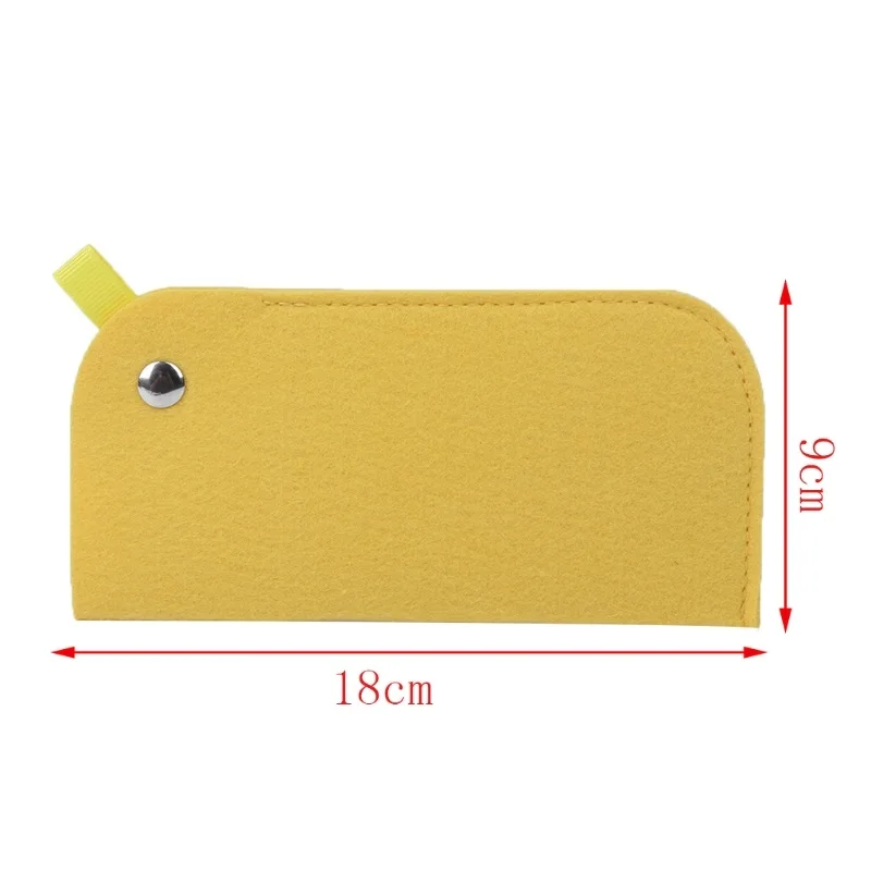 Yellow Сумка для очков из синтетического войлока, мягкий короткий чехол с короткими рукавами, чехол для чтения солнцезащитных очков - Цвет: Yellow
