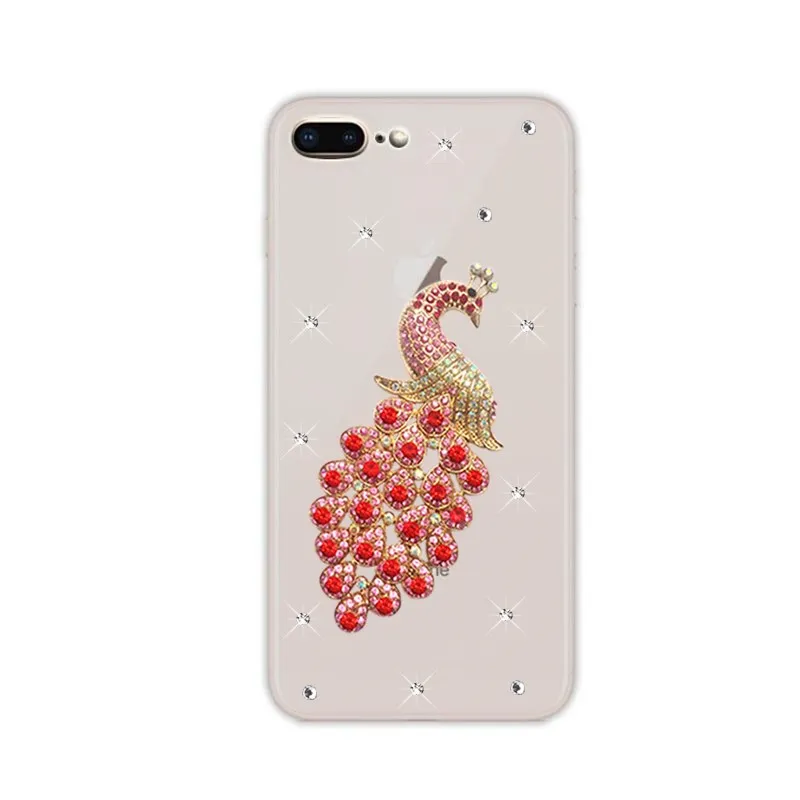 Для apple iphone X XR XS 11 Pro Max чехол 3D Любовь кристально чистый павлин бампер для 7 8 6 6s plus 5