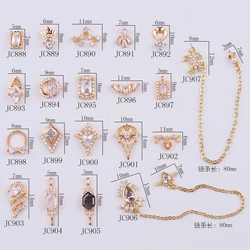 

20pcs/lot Zircon Crystal Diamond 3D jewellery japanese nail art decorations top-level quality crystal manicure decorations
