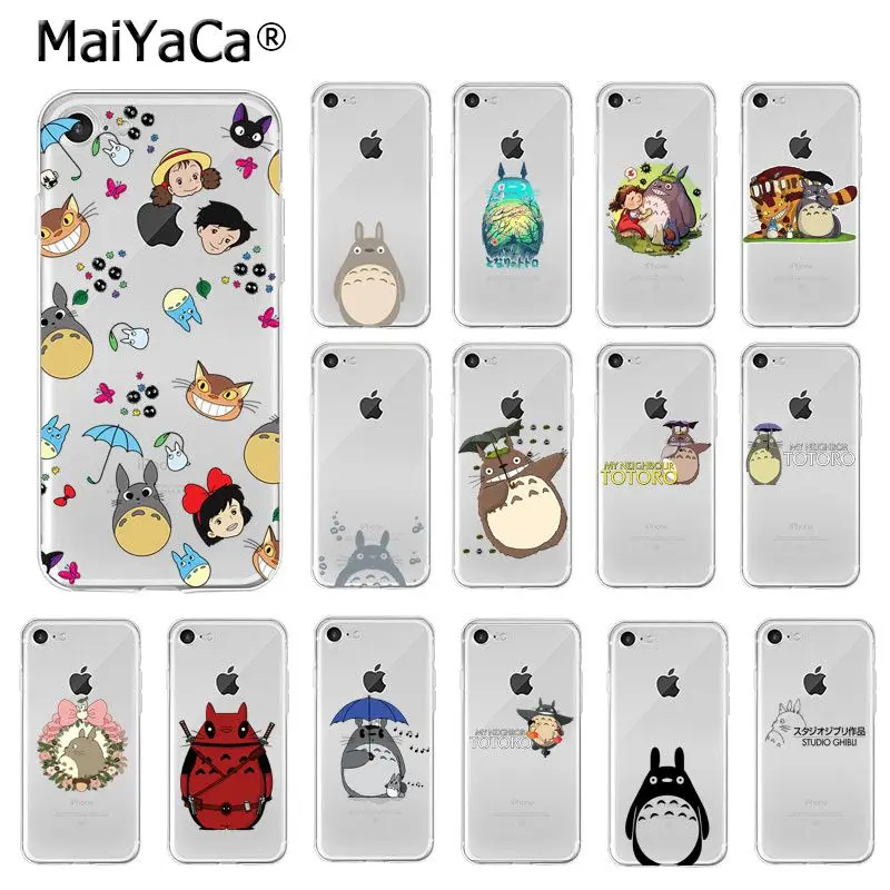 

MaiYaCa Cute My Neighbor Totoro TPU Soft Silicone Phone Case Cover for Apple iPhone 8 7 6 6S Plus X XS MAX 5 5S SE XR Cellphones