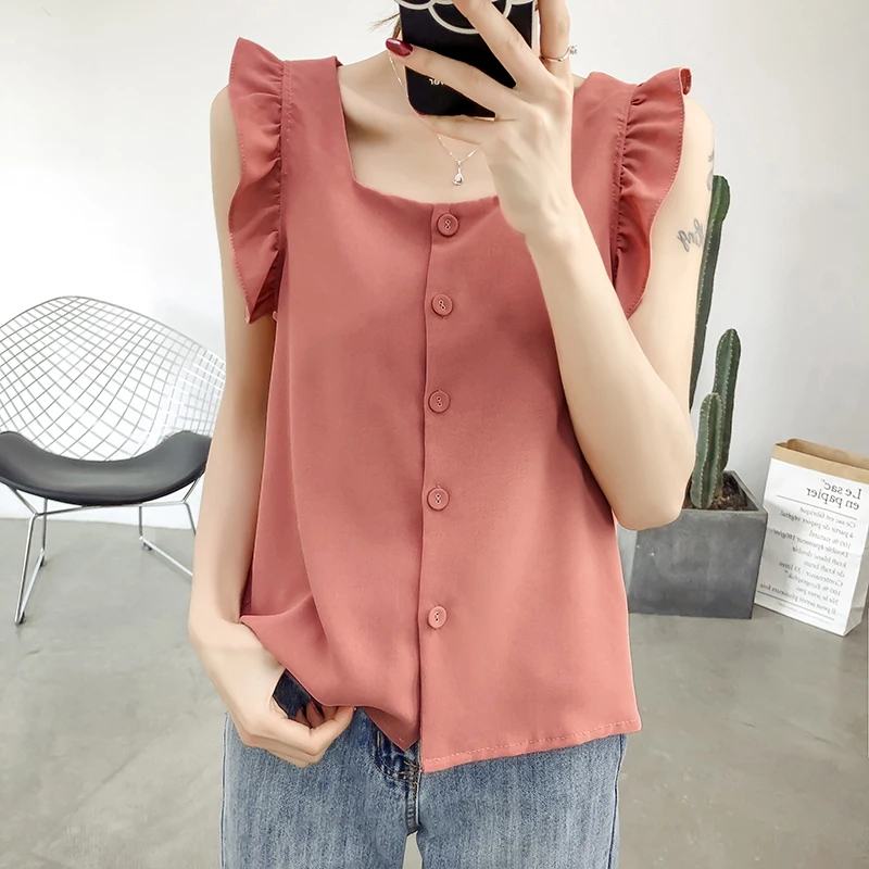 Beiyingni Summer Sleeveless Women Blouse Sexy Korean Chic New Arrival Work Wear Casual Hipster Tank Tops Ladies 5Colors OL Camis