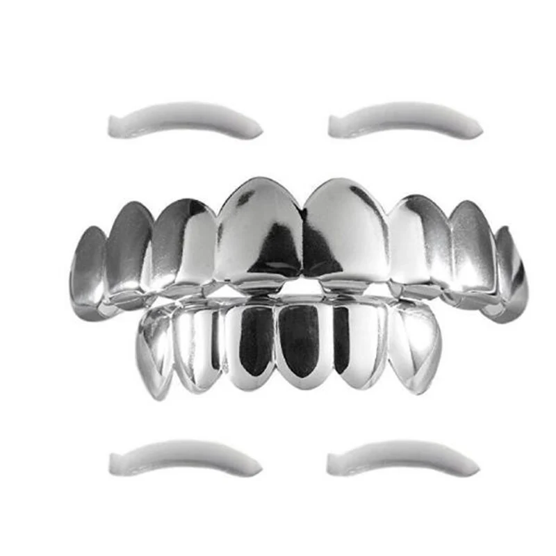 Набор декоративных зубов в стиле хип-хоп комплект со съемными верхними и нижними