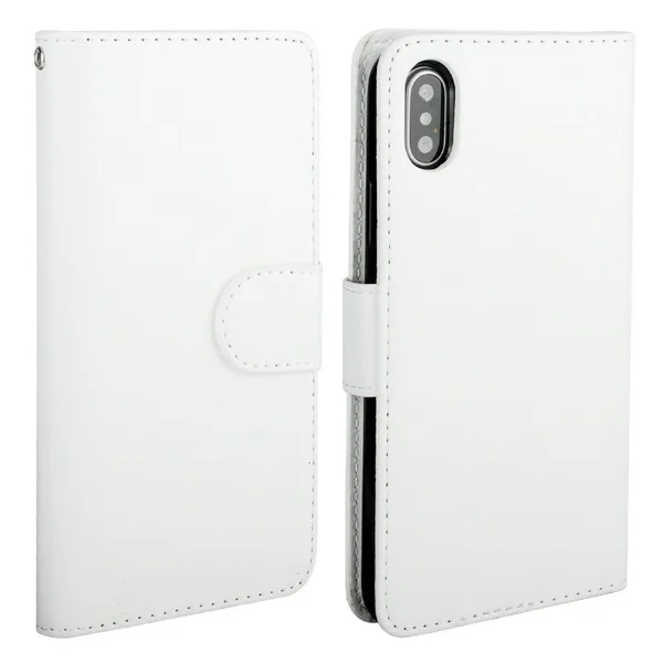 white Чехол LAN для iPhone XS, Роскошный кошелек из искусственной кожи, 2 в 1, Магнитный чехол для iPhone X XS, чехол для MAX XR, слот для карт, винтажный - Цвет: white