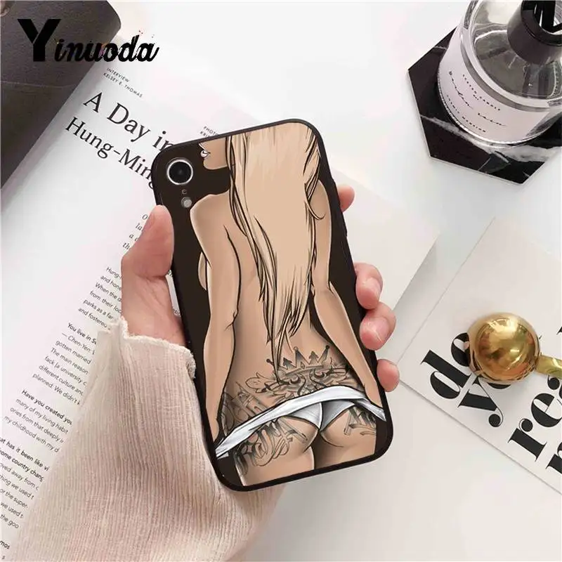 Yinuoda сексуальная девушка красные губы силиконовый чехол для телефона iPhone 8 7 6 6S 6Plus