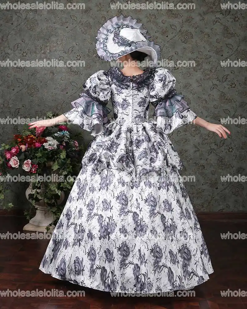 Викторианская Южная красавица принцесса цветочное бальное платье историческая