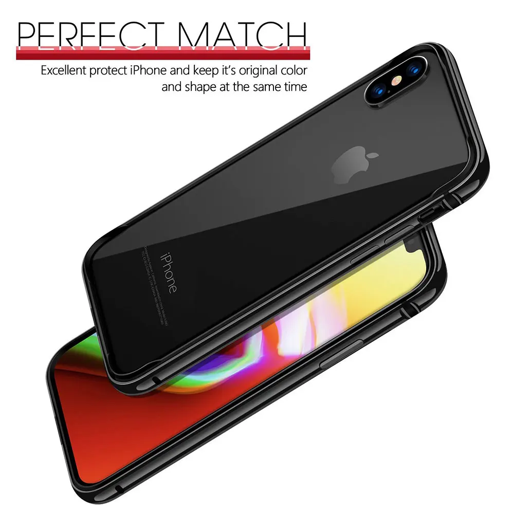 Ascromy For iPhone XS Bumper Case Luxury Aluminum Metal Silicone Frame Phone Coque Back Cover X S 10 Gold Accessories |