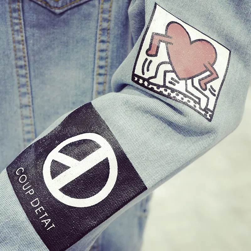 2017 Весна осень модная мужская хлопковая джинсовая куртка пальто Повседневная