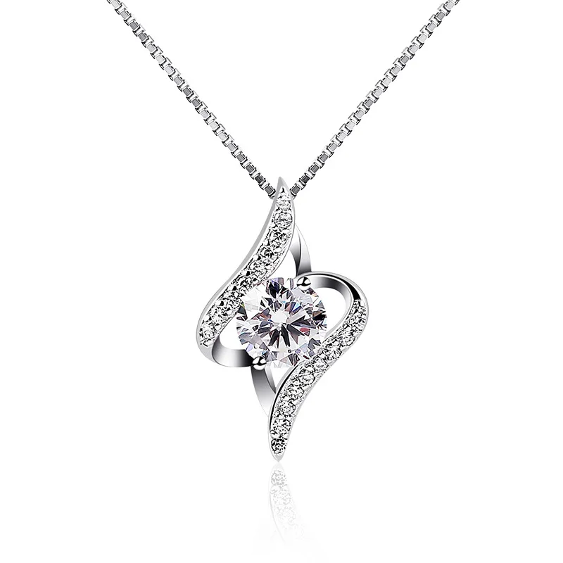 Корейская версия модного дикого Инкрустированного циркония Ожерелье Подвеска