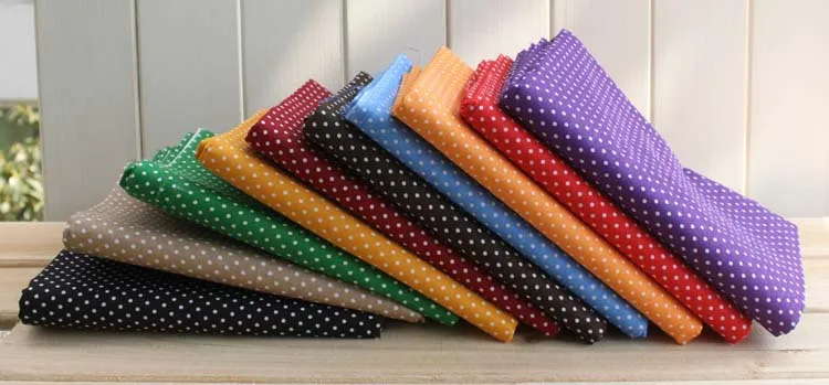 Значение! Хлопчатобумажная ткань в горошек 10 цветов 50*50 см|patchwork fabric cotton|plain cotton