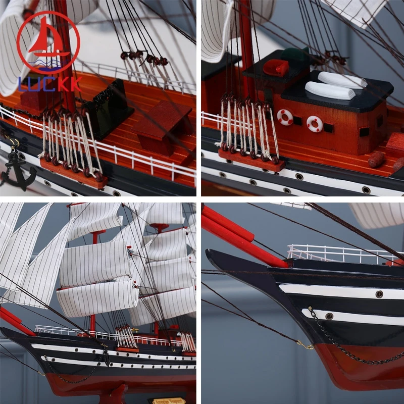 LUCKK 100 см AMERIGO VESPUCCI деревянная модель кораблей, украшение для дома и интерьера, дерево для сборки, классические игрушки, строительный подарок