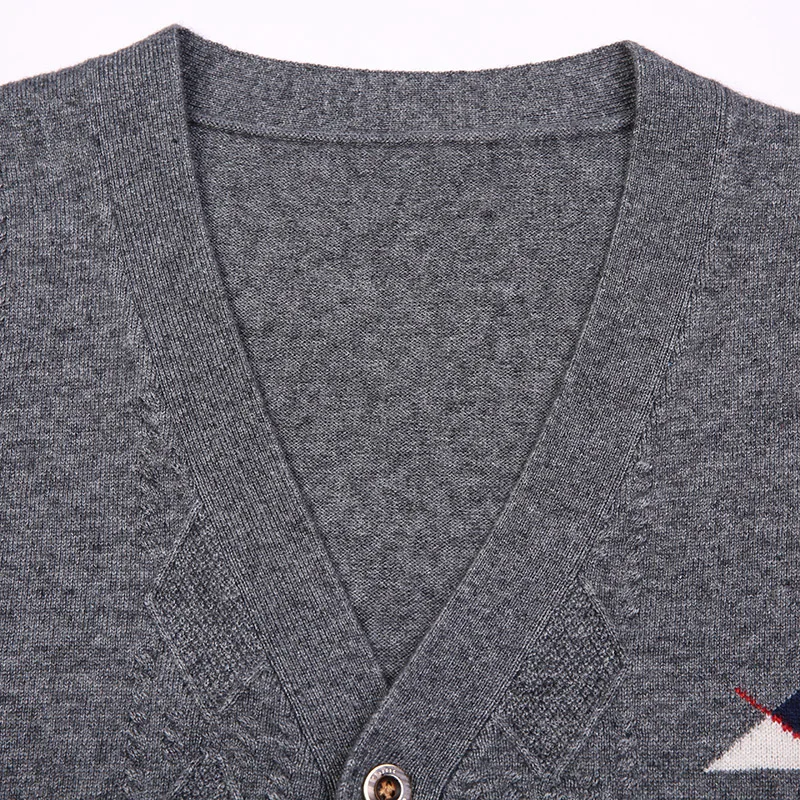 Новый дизайн мужские осень кашемировый свитер жилет Мода плед без рукавов