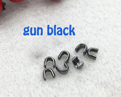 gun black 10 шт./партия#5 u-образный фиксатор на молнии Верхняя Стопорная Нижняя спасательная ремонтная Установка серебряная золотая молния бронзового цвета аксессуары P063 - Цвет: gun black