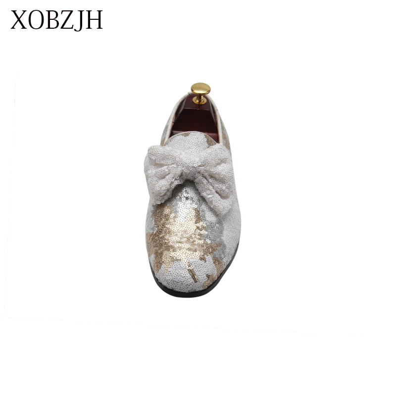 XOBZJH/итальянская обувь, мужские лоферы, лето, мужские роскошные свадебные белые Лоферы для выпускного вечера, мужские высококачественные слипоны с красной подошвой