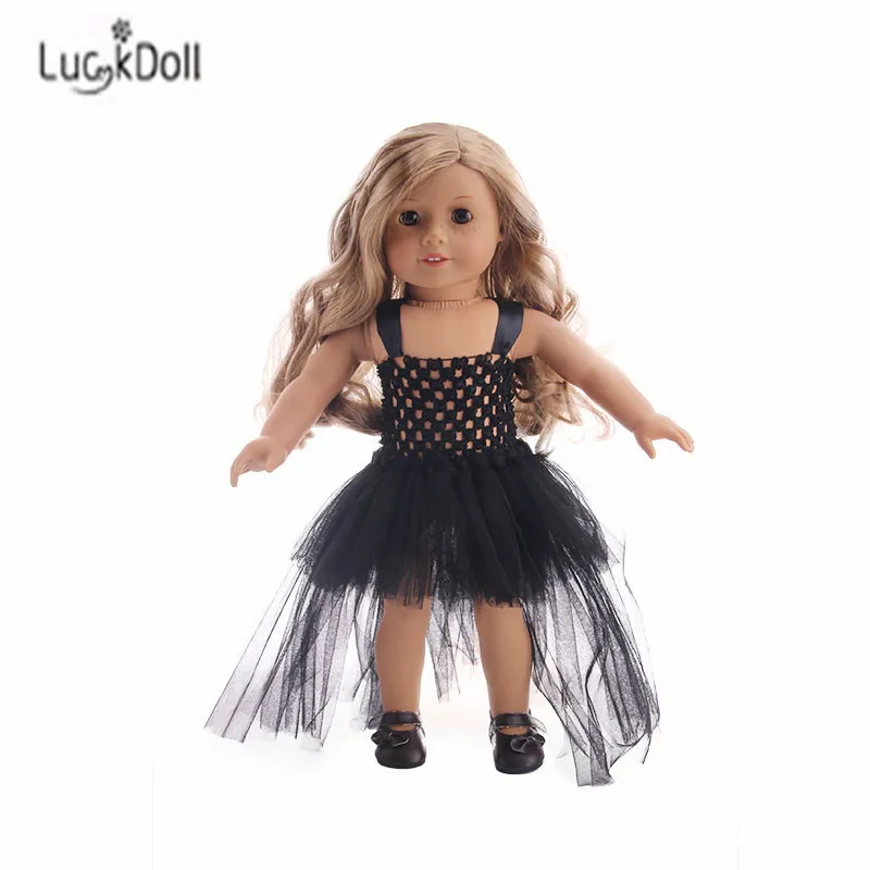 LUCKDOLL модное летнее новое платье ручной работы 8 цветов газовый костюм для 18
