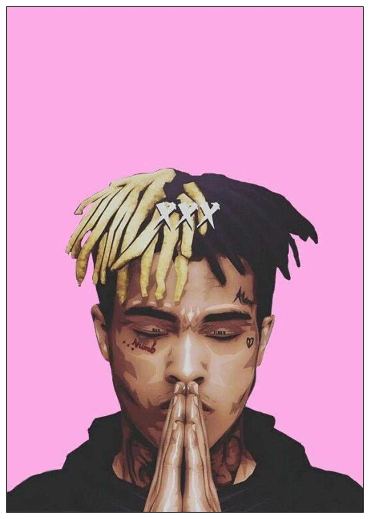 E074 XXXTentacion рэп хип-хоп музыка Звезда Певица художественный плакат белая бумага с покрытием печать живопись для домашнего декора Настенный художественный плакат - Цвет: E074