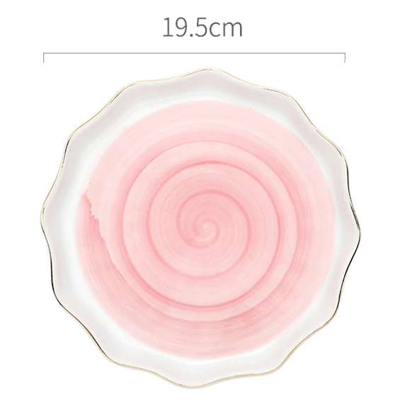 8Inch Deep dish Pink Европейский стиль Пномпень керамическая Западная Посуда рисовое блюдо суп чашка стейк Блюдо Столовая Посуда Десертная Тарелка обеденная декоративная тарелка - Цвет: 8Inch Deep dish Pink