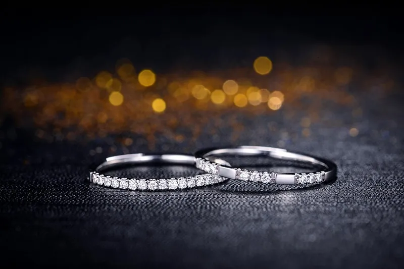 ZOCAI Кольцо с натуральным бриллиантом 0,23 ct сертифицированный бриллиант 18 K кольцо из белого золота 2 шт обручальные кольца ювелирные украшения W05538