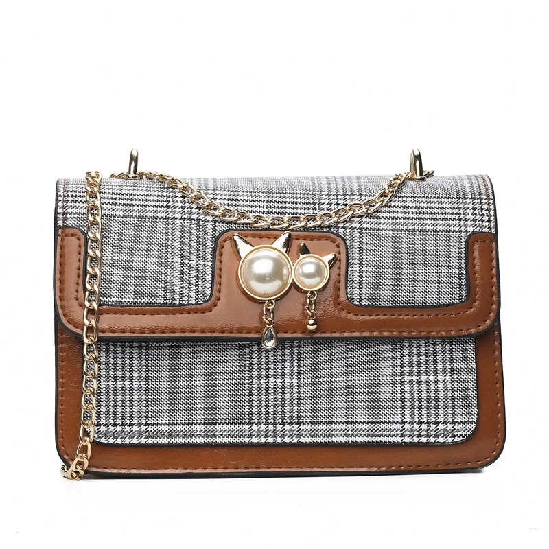 Women Leather Crossbody Bag Small Chain Purse Shoulder | Багаж и сумки