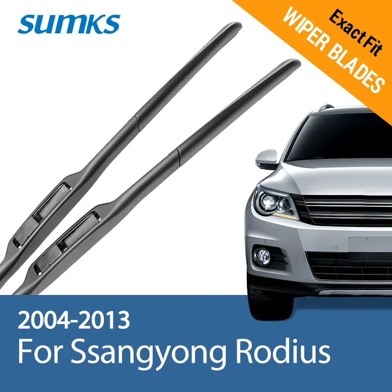 

SUMKS Wiper Blades for Ssangyong Rodius 24"&18" Fit Hook Arms 2004 2005 2006 2007 2008 2009 2010 2012 2013