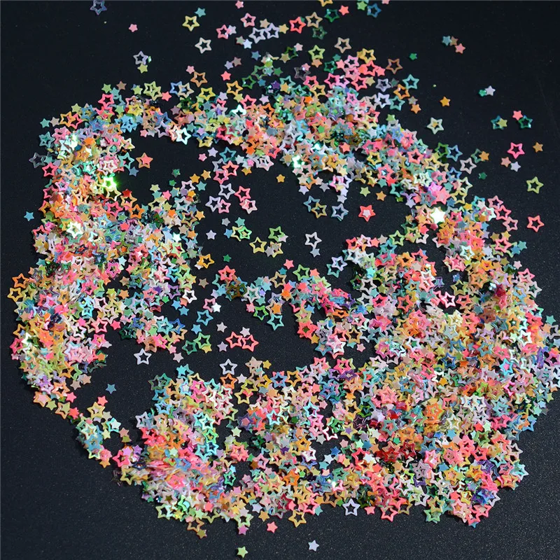 5000 штук конфетти на день рождения разноцветные пайетки пять звезд детский душ