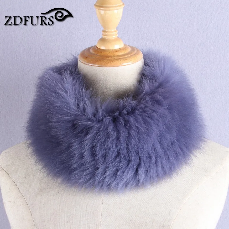 ZDFURS * зимняя женская меховая повязка на голову шарф из натурального Лисьего меха