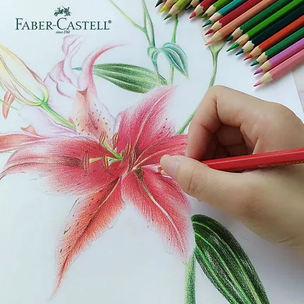 Цветные карандаши для рисования Faber Castell 48 ярких цветов набор профессиональных