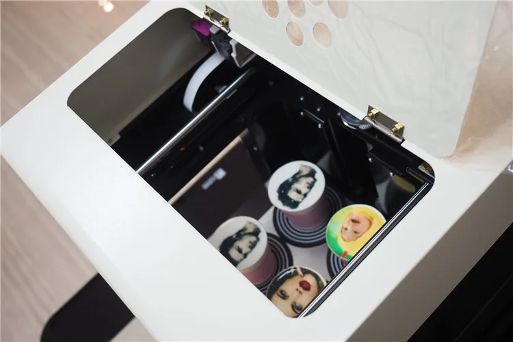 Factory offer with good after-service 4cups Edbile ink Coffee Impressora Beer print Flatbed Food printer