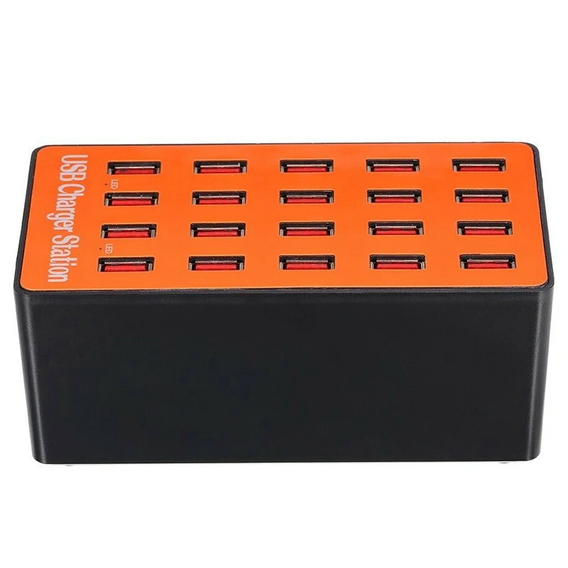 100W 20-Порты и разъёмы USB концентратор зарядная станция смарт стены Зарядное устройство адаптер США Plug Смарт зарядная станция для телефона концентратор компактный
