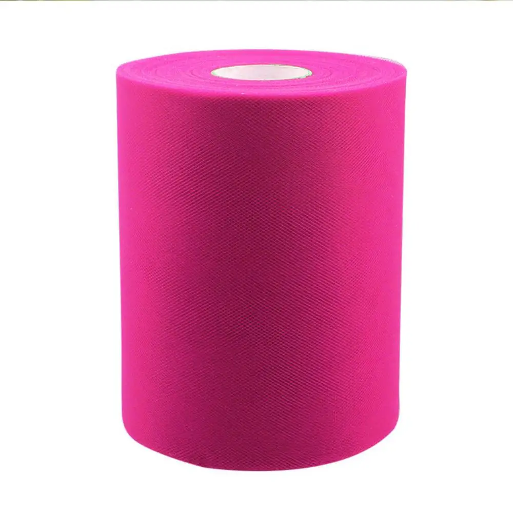 Hot pink OurWarm 100 ярдов 15 см Тюль в рулонах для свадьбы Декорации, свадебное украшение рулон ткани ремесло Открытый церемония день рождения принадлежности - Цвет: Hot pink