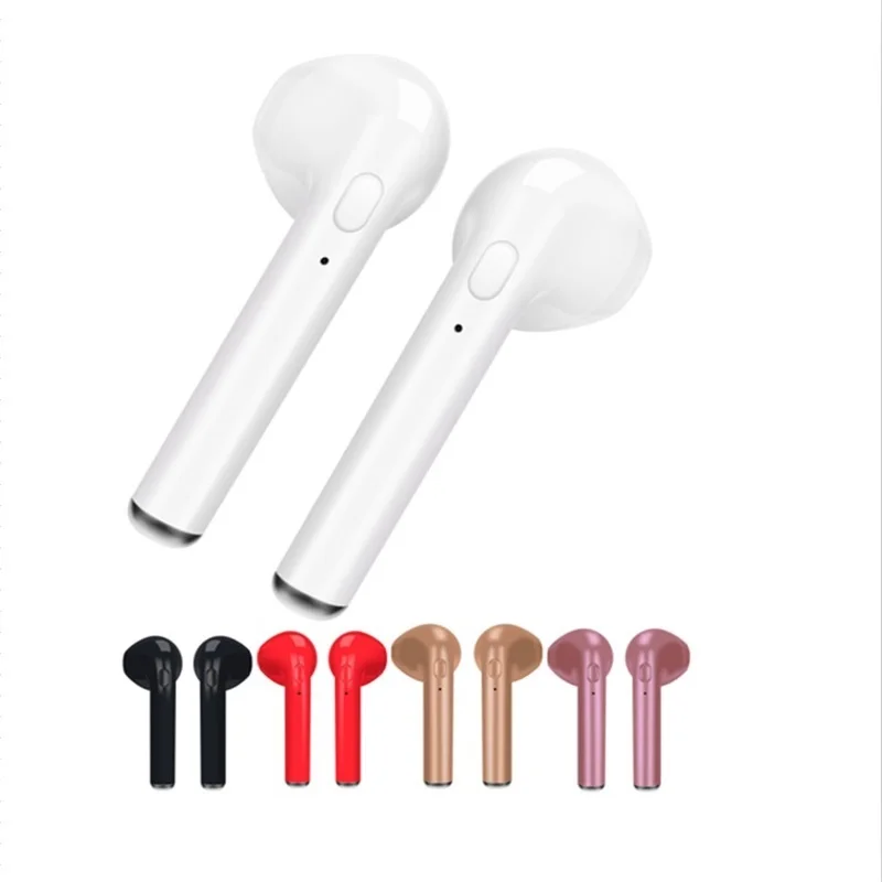 Хорошие беспроводные Bluetooth наушники I7 i7s TWS гарнитура с микрофоном для Samsung Xiaomi 5 6 7