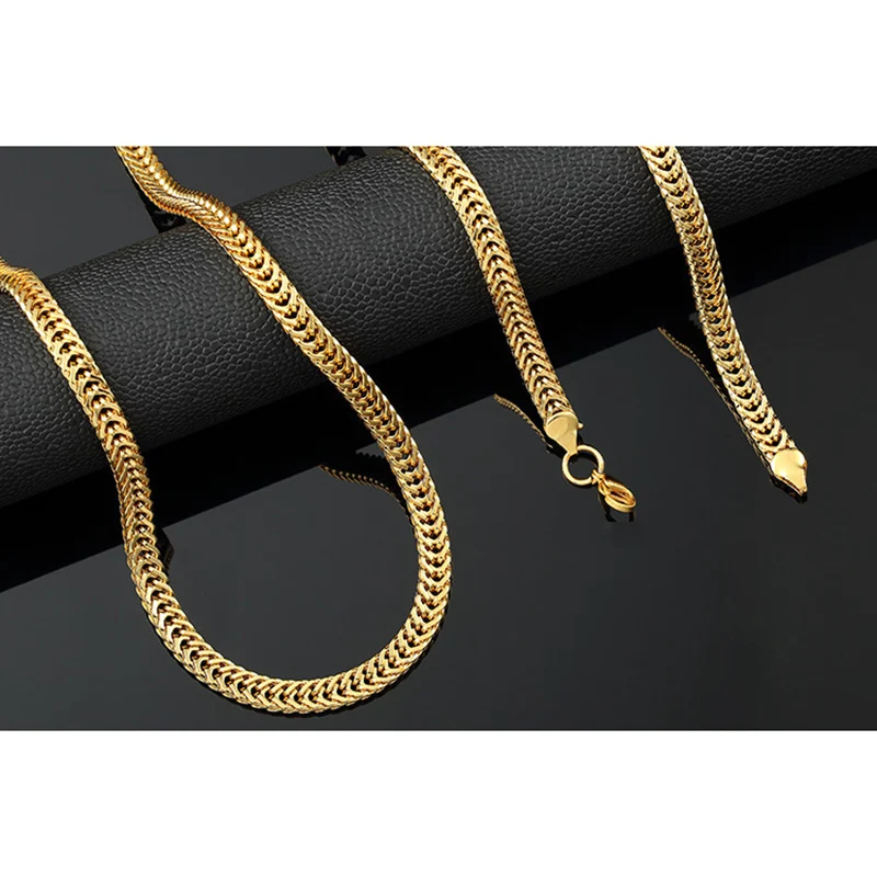 Трендсмакс Гальваническое ожерелье для женщин мужчин хип хоп Золото Цвет