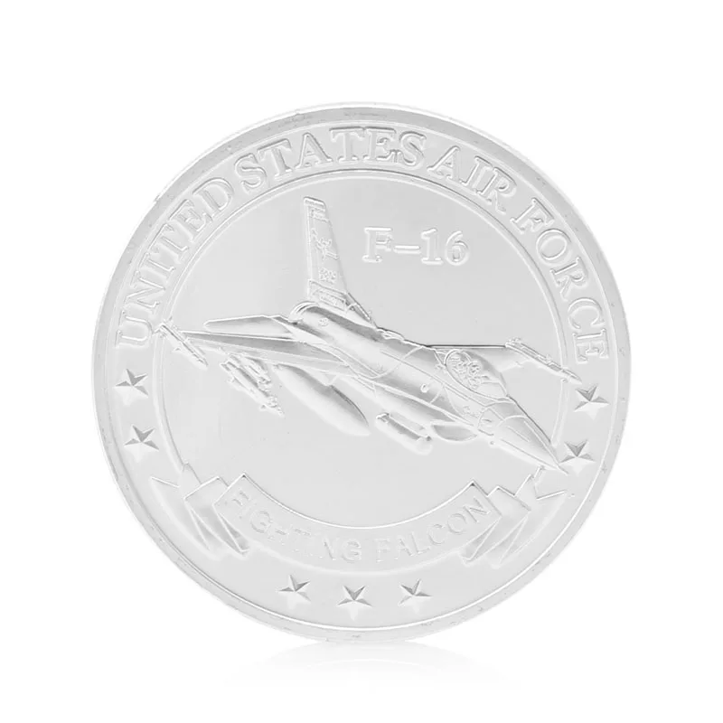 1 шт. цинковый сплав Юбилейные монеты F-16 Fighting Falcon Монеты Коллекция физического