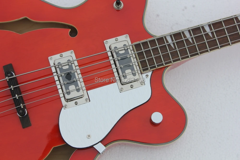 2014 Новый стиль оранжевый полый корпус 4 string Eastwood джаз электрическая гитара бас